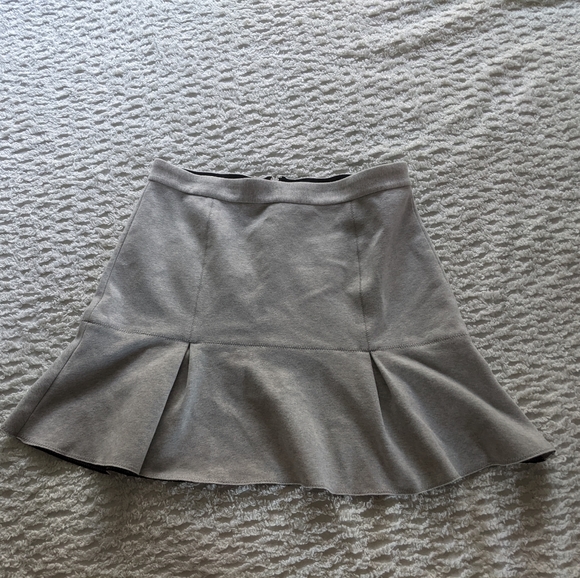 Madewell Grey Flared Mini Skirt Sz 12 - Picture 1 of 1